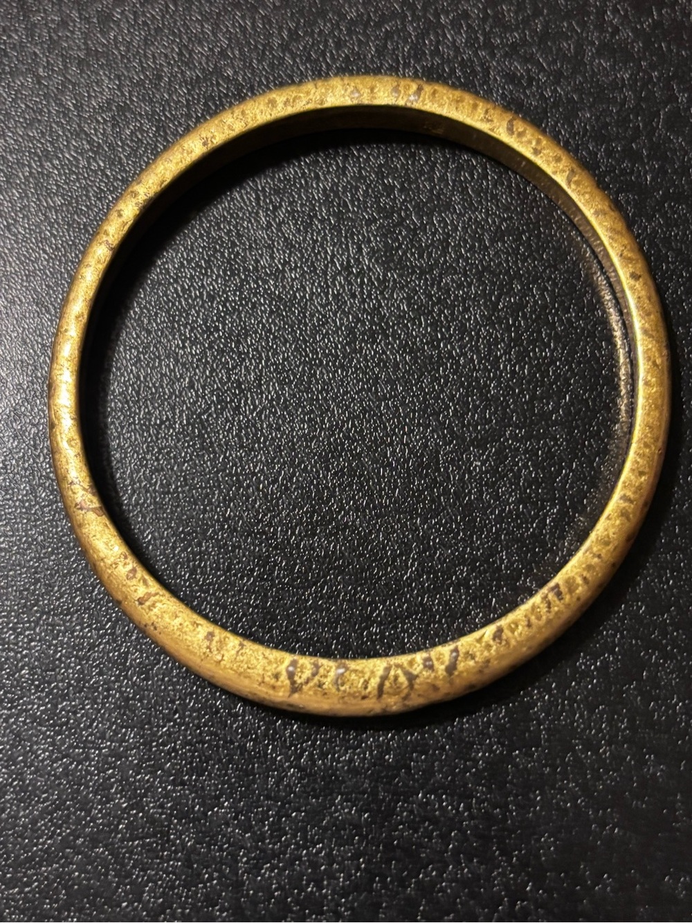 Lauren Ralph Lauren‎ Hammered Brushed Gold-Tone Textured Bangle Bracelet